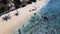 The sea water swashing over the beach at a shoreline