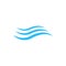 Sea wave logo template design. Emblem of ocean, creative water symbo