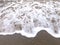 Sea wave view on sand