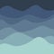 Sea waves background, vector abstract painting blue sea waves, flat curve