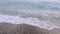 Sea waves on the beach, ocean tides flow on the shore, calm seascape footage