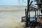 The sea waves crashed onto the balcony of the beach house and caused damage