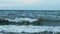 sea waves dark ocean horizon evening beach sky