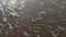 Sea waves forming white foam on the sandy beach