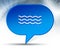 Sea waves icon blue bubble background