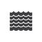 Sea waves icon vector