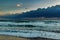 Sea waves in mediterranean sea during storm