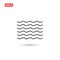 Sea waves outline vector icon isolated