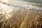 Sea waves  pattern at the beach in Whitby, England