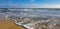 sea waves in sand beach Playa de Maspalomas, Gran canaria spain