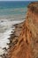 Sea waves, surf. Rocks and cliffs. Black Sea.