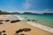 Sea and white sand beach at Patong Beach, Phuket Thailand nature landscape