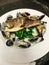 Seabass mussels sauce