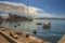 Seaboard on Kastela, Adriatic sea, near Split, Croatia - Kastel Gomilica