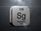 Seaborgium element from the periodic table