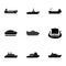 Seaborne icons set, simple style