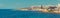 Seacoast panorama from Bugibba with Saint Paul`s bay Malta