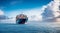 Seafaring Giants: Container Ship Amidst Ocean Majesty