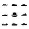 Seafaring icons set, simple style