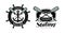 Seafaring, sailing logo or label. Marine concept. Typographic design vector