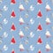 Seafaring Stripes Seamless pattern, Generative AI