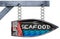 Seafood - Boat Directional Sign with Chain
