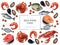 Seafood cancer and mussels Vector realistic pattern backgrounds