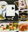 Seafood collage. Recipe concept