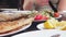 Seafood Cooked Fried Fish Trout on a Plate in a Restaurant