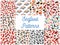 Seafood cuisine seamless patterns
