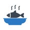 Seafood glyph colour vector icon