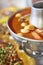 Seafood hot pot with soup. Conceptual image