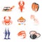 Seafood icons