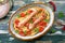 Seafood Italian pasta with mantis shrimp, or sea cicadas