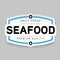 Seafood label fresh sign