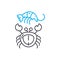 Seafood linear icon concept. Seafood line vector sign, symbol, illustration.