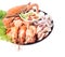 Seafood mixed with spicy sauce thai food traditional isolated on