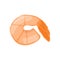 Seafood prawn Steamed Tiger Shrimp vector icon. Healthy Paleo ea