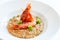 Seafood risotto with king prawns.