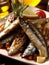 Seafood sardines gourmet plate close-up looking delicious and colorful