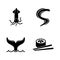 Seafood. Simple Related Vector Icons
