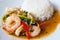 Seafood Spicy Stir-Fry with Rice