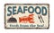 Seafood vintage metal sign