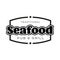 Seafood vintage sign black logo