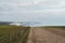 Seaford, East Sussex | UK. Seaford Head Nature Reserve View on cloudy morning from the top of the Chalk Cliffs walk. Seven Sisters