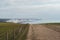 Seaford, East Sussex | UK. Seaford Head Nature Reserve View on cloudy morning from the top of the Chalk Cliffs walk. Seven Sisters