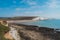 Seaford Head Nature Reserve View of the Cuckmere Haven peacefull seafront beach from the top of the Chalk Cliffs walk. Seven