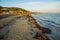 Seafront and the beach near town of Scala, Agistri Island, Gre