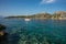 Seafront and the beach near town of Scala, Agistri Island, Gre