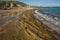 Seafront and the beach near town of Scala, Agistri Island, Gre